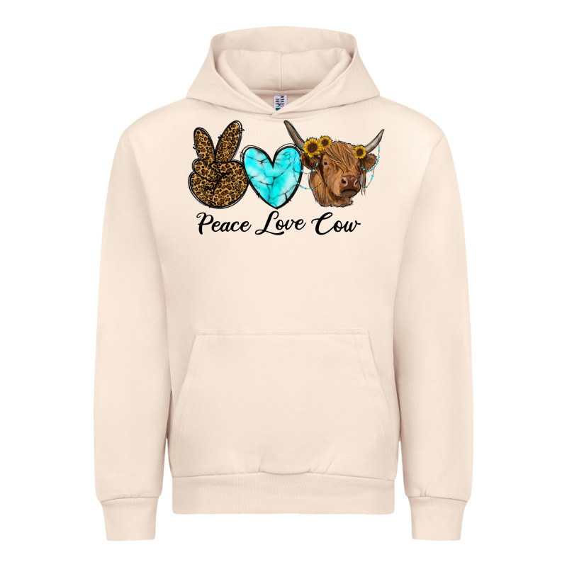 Peace Love Cow Urban Hoodie by RanaPortraitStore | Teevron