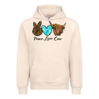 Sandshell peace love cow Urban Hoodie - RanaPortraitStore