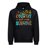Black a country girl can survive Urban Hoodie - Zillion Design Studio
