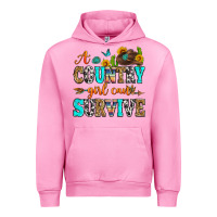 Fuchsia Pink a country girl can survive Urban Hoodie - Zillion Design Studio