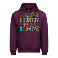 Mauve Wine a country girl can survive Urban Hoodie - Zillion Design Studio