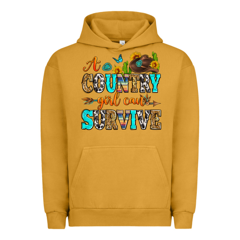 A Country Girl Can Survive Urban Hoodie by Zillion Design Studio | Teevron