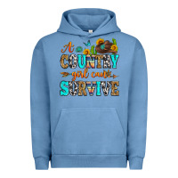 Pigment Pebble Blue a country girl can survive Urban Hoodie - Zillion Design Studio