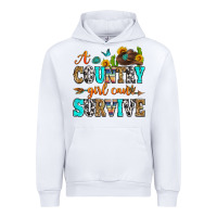 White a country girl can survive Urban Hoodie - Zillion Design Studio