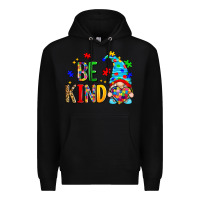 Black be kind autism gnome Premium Hoodie - Zillion Design Studio