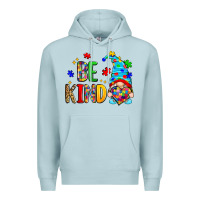 Blue Mist be kind autism gnome Premium Hoodie - Zillion Design Studio