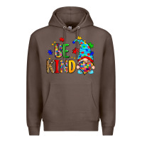 Coffee be kind autism gnome Premium Hoodie - Zillion Design Studio