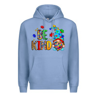 Colony Blue be kind autism gnome Premium Hoodie - Zillion Design Studio