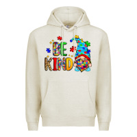 Oatmeal Heather be kind autism gnome Premium Hoodie - Zillion Design Studio