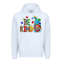 White be kind autism gnome Premium Hoodie - Zillion Design Studio
