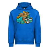 Cobalt western turquoise hearts Urban Hoodie - Zillion Design Studio