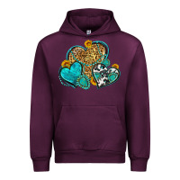 Mauve Wine western turquoise hearts Urban Hoodie - Zillion Design Studio