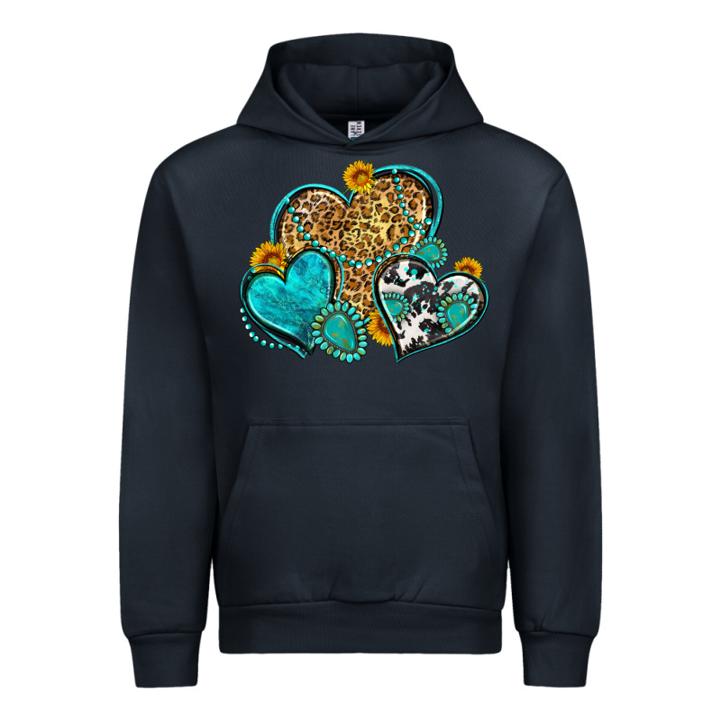 Western Turquoise Hearts Urban Hoodie by Zillion Design Studio | Teevron