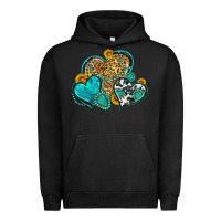 Pigment Black western turquoise hearts Urban Hoodie - Zillion Design Studio