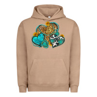 Pigment Burro western turquoise hearts Urban Hoodie - Zillion Design Studio