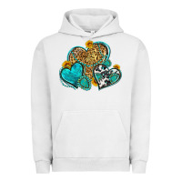 Pigment Lunar Rock western turquoise hearts Urban Hoodie - Zillion Design Studio