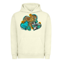 Pigment Pistachio western turquoise hearts Urban Hoodie - Zillion Design Studio