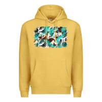 Antique Gold Cowhide Background Western Premium Hoodie - texasbilliewilder