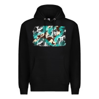 Black Cowhide Background Western Premium Hoodie - texasbilliewilder