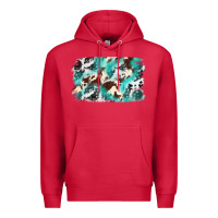 Cardinal Cowhide Background Western Premium Hoodie - texasbilliewilder