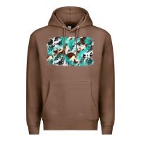 Chestnut Cowhide Background Western Premium Hoodie - texasbilliewilder