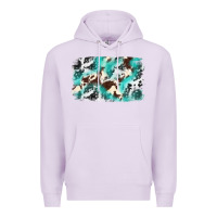 Lilac Cowhide Background Western Premium Hoodie - texasbilliewilder