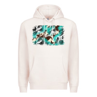 Pale Pink Cowhide Background Western Premium Hoodie - texasbilliewilder