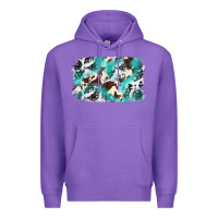 Purple Cowhide Background Western Premium Hoodie - texasbilliewilder
