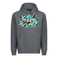 Rock Cowhide Background Western Premium Hoodie - texasbilliewilder