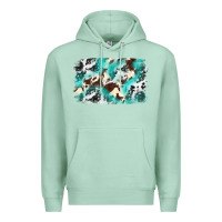 Seafoam Cowhide Background Western Premium Hoodie - texasbilliewilder