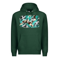 Sports Green Cowhide Background Western Premium Hoodie - texasbilliewilder