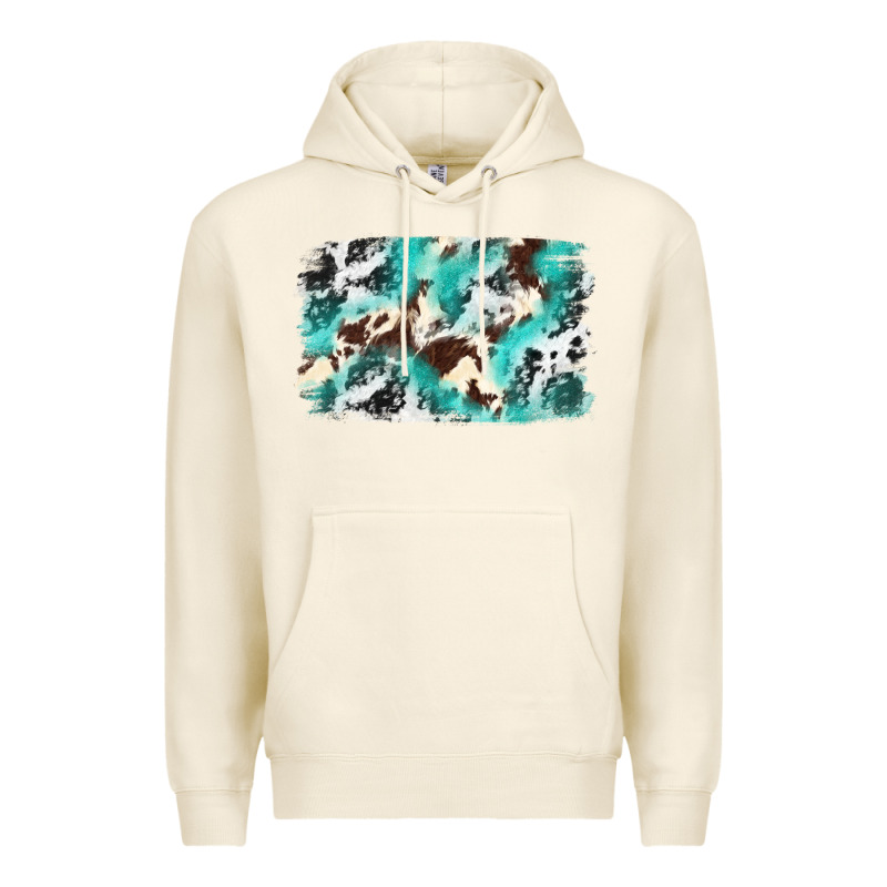 Cowhide Background Western Premium Hoodie by texasbilliewilder | Teevron