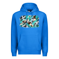 True Royal Cowhide Background Western Premium Hoodie - texasbilliewilder