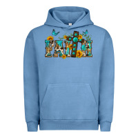 Pigment Pebble Blue western faith Urban Hoodie - Zillion Design Studio