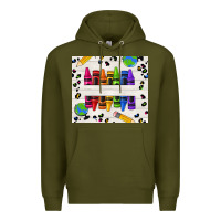 Army Green Personalized Crayons Premium Hoodie - texasbilliewilder