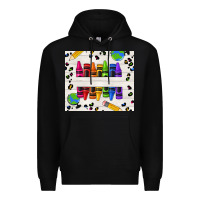 Black Personalized Crayons Premium Hoodie - texasbilliewilder