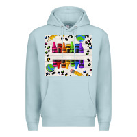 Blue Mist Personalized Crayons Premium Hoodie - texasbilliewilder