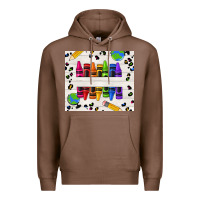 Chestnut Personalized Crayons Premium Hoodie - texasbilliewilder