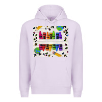 Lilac Personalized Crayons Premium Hoodie - texasbilliewilder