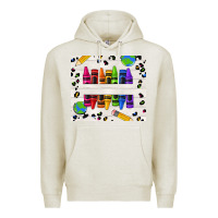 Oatmeal Heather Personalized Crayons Premium Hoodie - texasbilliewilder
