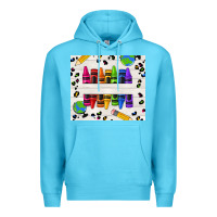 Ocean Blue Personalized Crayons Premium Hoodie - texasbilliewilder