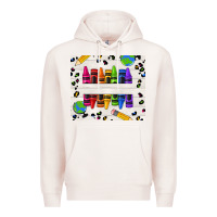 Pale Pink Personalized Crayons Premium Hoodie - texasbilliewilder