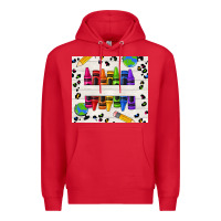Red Personalized Crayons Premium Hoodie - texasbilliewilder