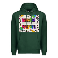 Sports Green Personalized Crayons Premium Hoodie - texasbilliewilder