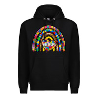 Black autism rainbow Premium Hoodie - Zillion Design Studio