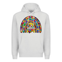 Dove Grey autism rainbow Premium Hoodie - Zillion Design Studio
