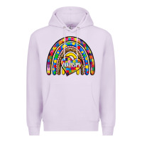 Lilac autism rainbow Premium Hoodie - Zillion Design Studio
