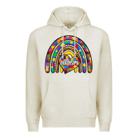 Oatmeal Heather autism rainbow Premium Hoodie - Zillion Design Studio
