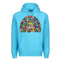 Ocean Blue autism rainbow Premium Hoodie - Zillion Design Studio