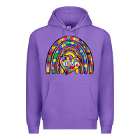 Purple autism rainbow Premium Hoodie - Zillion Design Studio